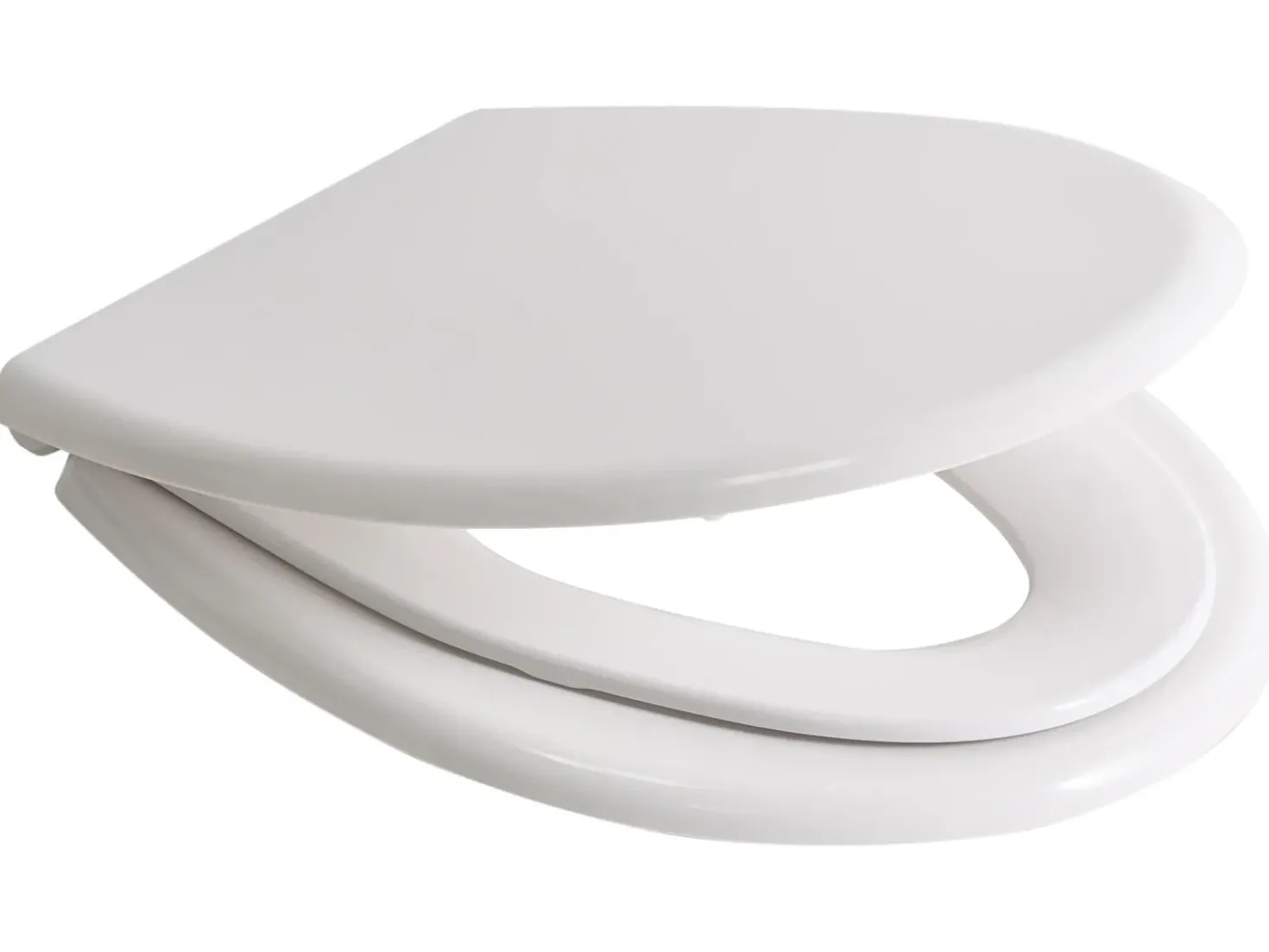 Toiletbræt FAGNANO Soft close 2 i 1 Duroplast Hvid