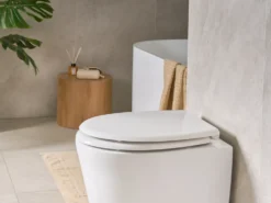 Toiletbræt FAGNANO Soft close 2 i 1 Duroplast Hvid
