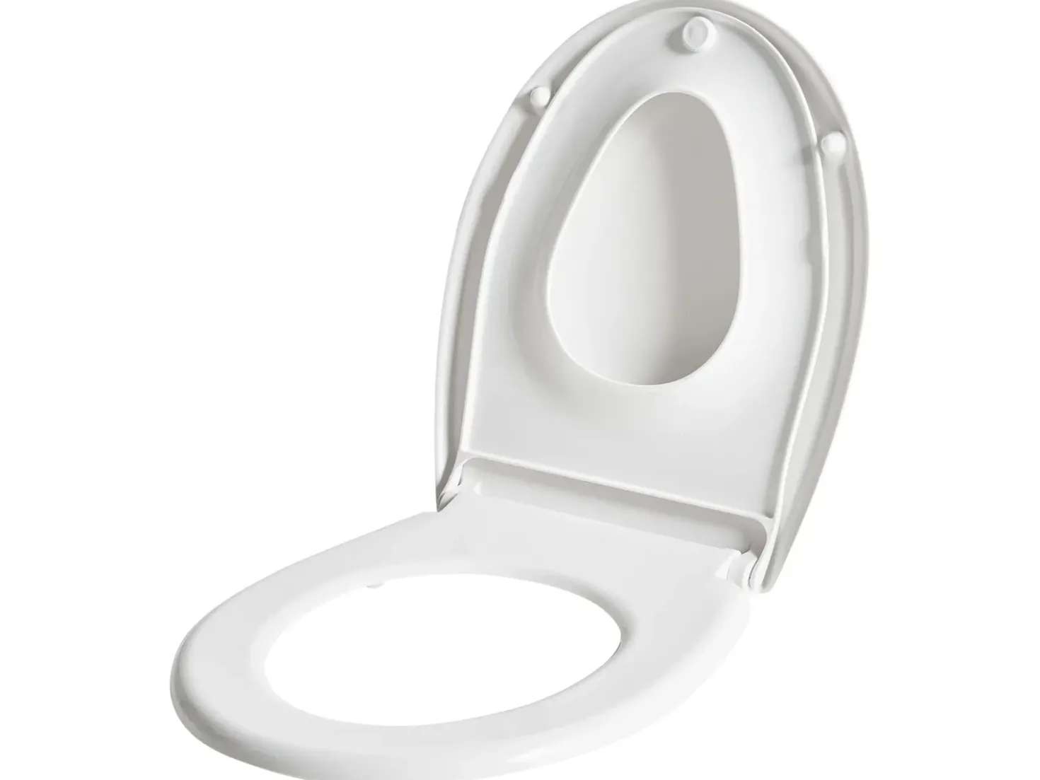 Toiletbræt FAGNANO Soft close 2 i 1 Duroplast Hvid