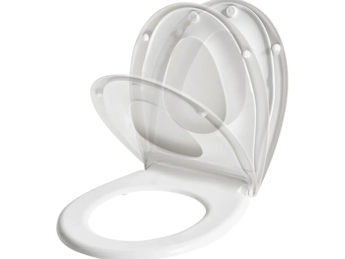 Toiletbræt FAGNANO Soft close 2 i 1 Duroplast Hvid