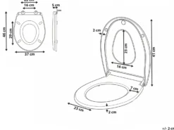 Toiletbræt FAGNANO Soft close 2 i 1 Duroplast Hvid