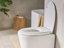 Toiletbræt FAGNANO Soft close 2 i 1 Duroplast Hvid