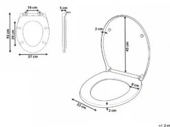 Toiletbræt PAPURI Soft close Duroplast Hvid
