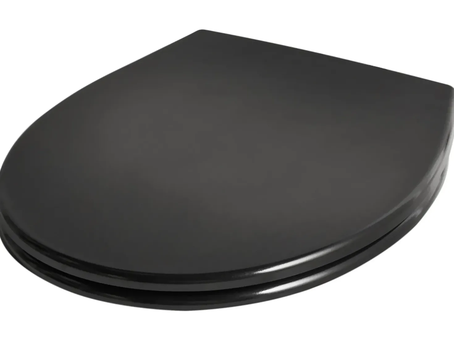 Toiletbræt PAPURI Soft close Duroplast Sort