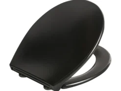 Toiletbræt PAPURI Soft close Duroplast Sort