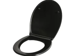 Toiletbræt PAPURI Soft close Duroplast Sort