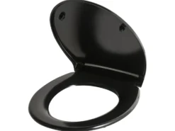 Toiletbræt PAPURI Soft close Duroplast Sort