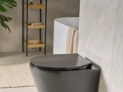 Toiletbræt PUTUMAYO Slank Soft close Duroplast Sort
