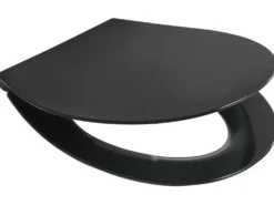 Toiletbræt PUTUMAYO Slank Soft close Duroplast Sort
