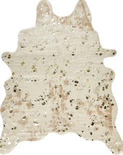 Tæppe af imiteret koskind BOGONG Lys Beige 130 x 170 cm