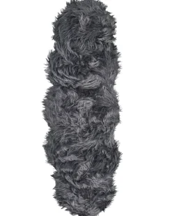 Tæppe af kunstpels MAMUNGARI Mørkegrå 60 x 180 cm