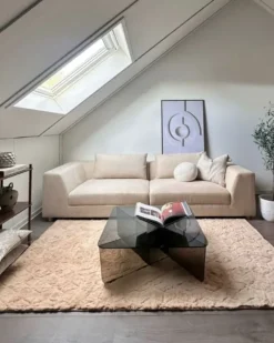 Tæppe af kunstpels THATTA Beige 160 x 230 cm
