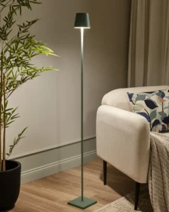 Trådløs LED gulvlampe GAVARRESA Med dæmpning Metal Grøn