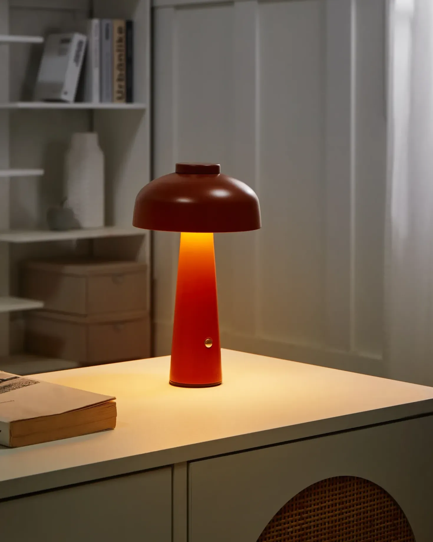 Trådløs LED-bordlampe AGUSAN Med dæmpning Metal Brun