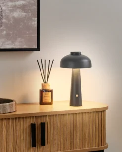 Trådløs LED-bordlampe AGUSAN Med dæmpning Metal Sort