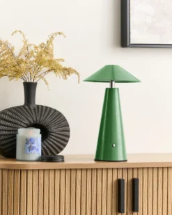 Trådløs LED-bordlampe APAYAO Med dæmpning Metal Grøn