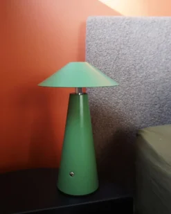 Trådløs LED-bordlampe APAYAO Med dæmpning Metal Grøn