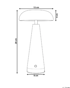 Trådløs LED-bordlampe BOCONO Med dæmpning Metal Sort