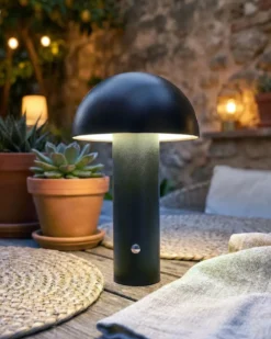 Trådløs LED-bordlampe BOJO Med dæmpning Metal Sort