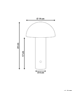 Trådløs LED-bordlampe BOJO Med dæmpning Metal Sort