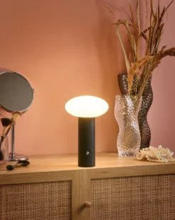 Trådløs LED-bordlampe BUAYAN Med dæmpning Metal Sort