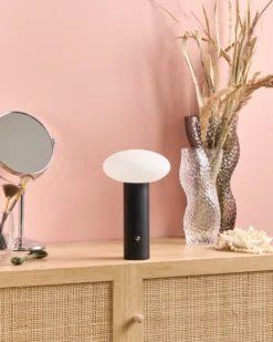 Trådløs LED-bordlampe BUAYAN Med dæmpning Metal Sort