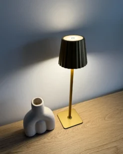Trådløs LED-bordlampe ABARO Med dæmpning Metal Guld