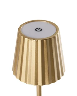 Trådløs LED-bordlampe ABARO Med dæmpning Metal Guld