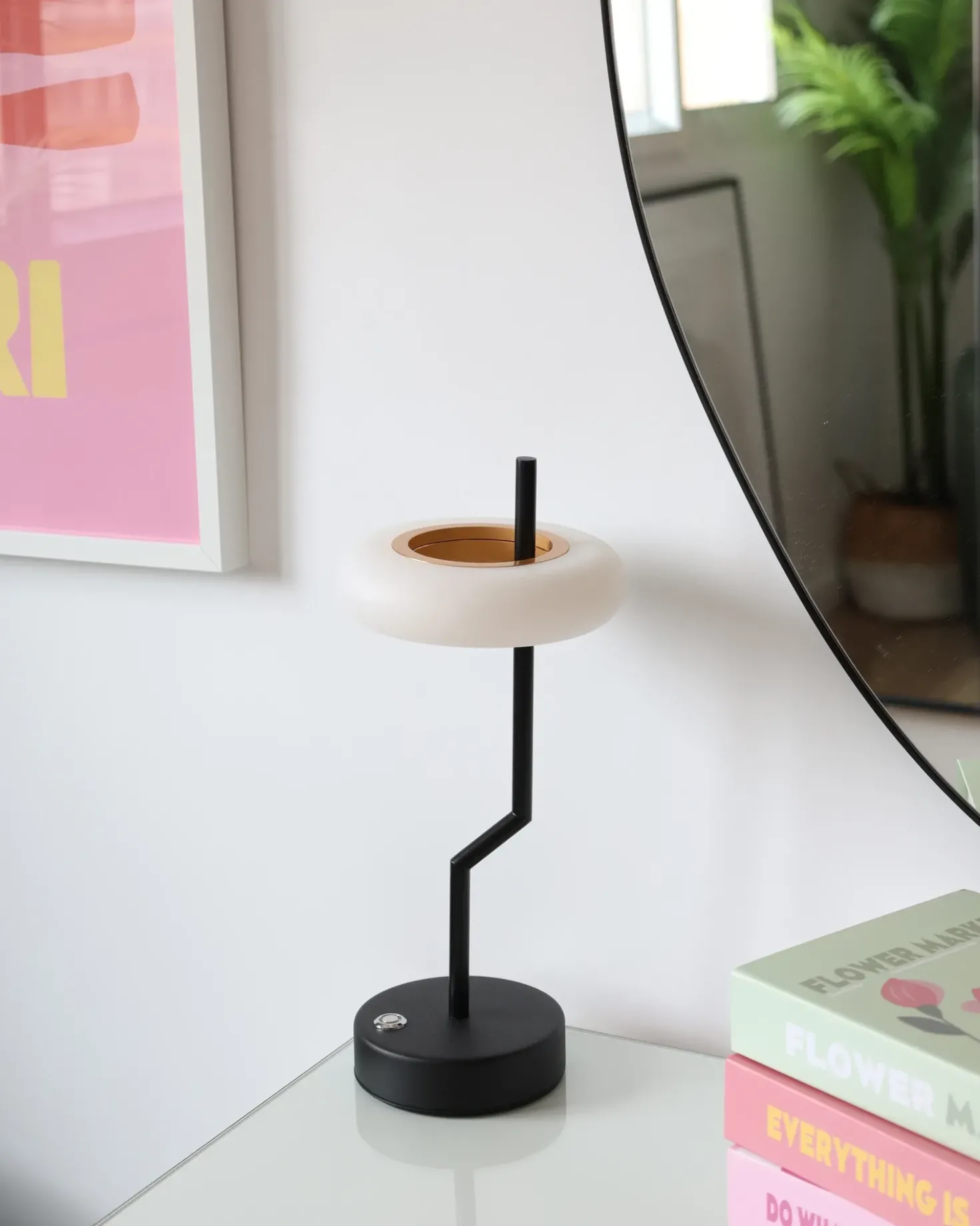 Trådløs LED-bordlampe ALVIELA Med dæmpning Metal Sort