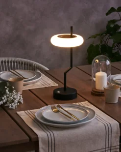 Trådløs LED-bordlampe ALVIELA Med dæmpning Metal Sort