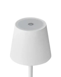 Trådløs LED-bordlampe BACEIRO Med dæmpning Metal Hvid
