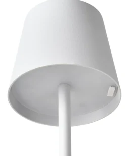 Trådløs LED-bordlampe BACEIRO Med dæmpning Metal Hvid