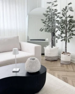 Trådløs LED-bordlampe BACEIRO Med dæmpning Metal Hvid