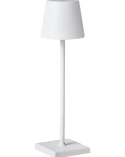 Trådløs LED-bordlampe BACEIRO Med dæmpning Metal Hvid