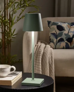 Trådløs LED-bordlampe BACEIRO Med dæmpning Metal Grøn