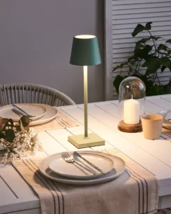 Trådløs LED-bordlampe BACEIRO Med dæmpning Metal Grøn