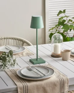 Trådløs LED-bordlampe BACEIRO Med dæmpning Metal Grøn