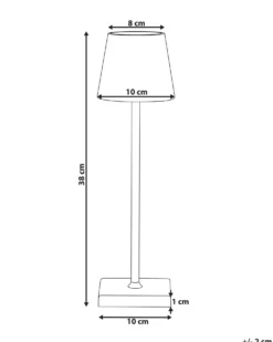 Trådløs LED-bordlampe BACEIRO Metal Lyserød