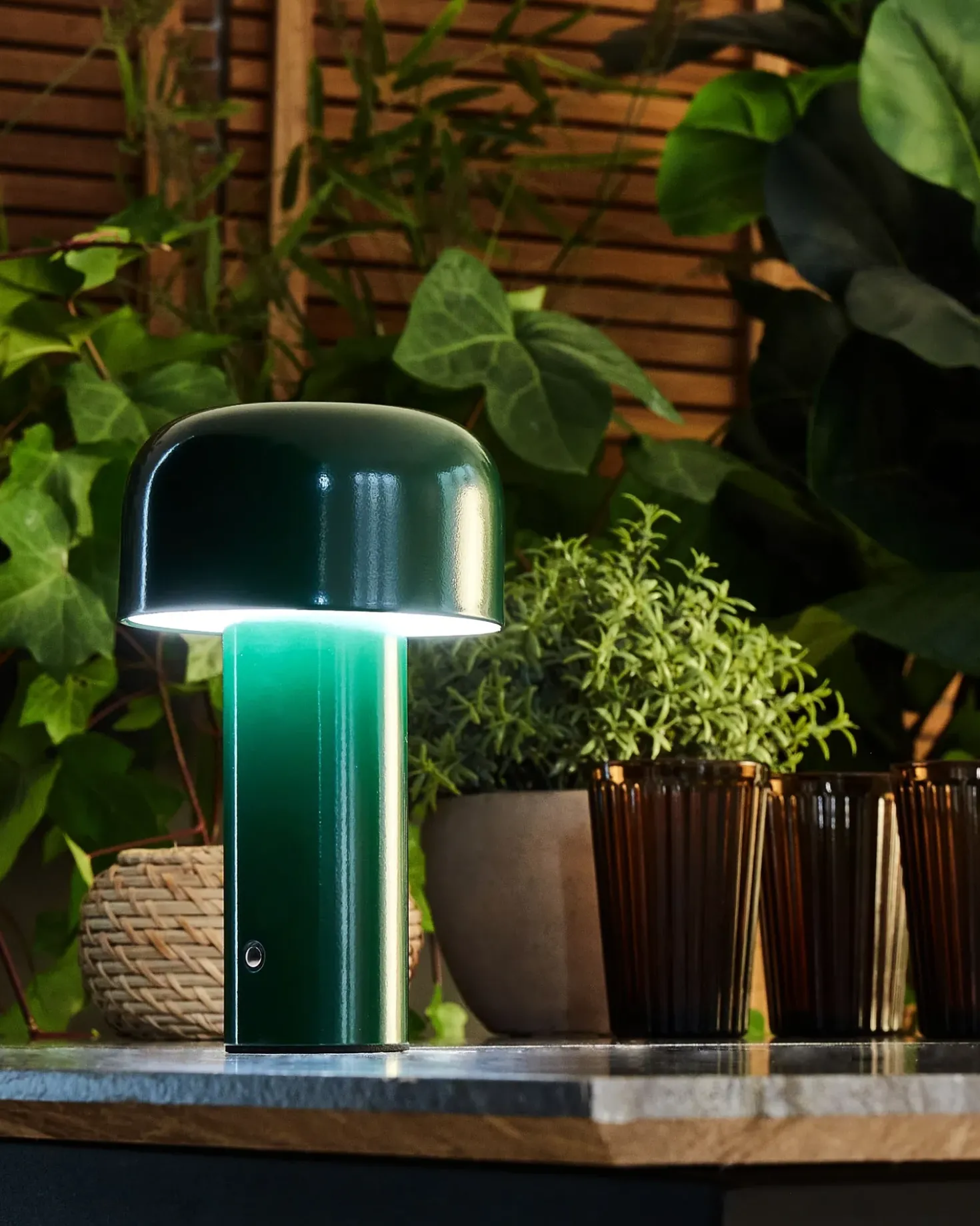 Trådløs LED-bordlampe BESOS Med dæmpning Metal Grøn