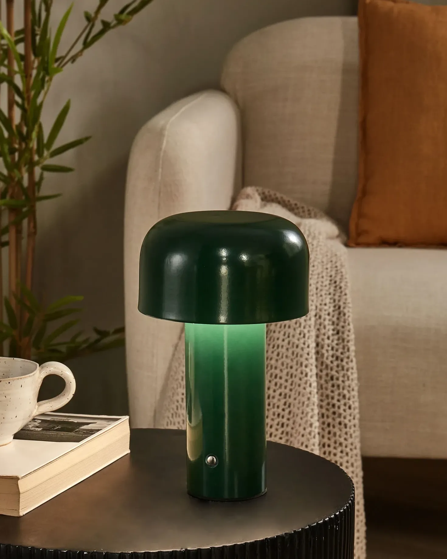 Trådløs LED-bordlampe BESOS Med dæmpning Metal Grøn