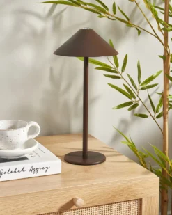 Trådløs LED-bordlampe FRANCOLI Med dæmpning Metal Brun
