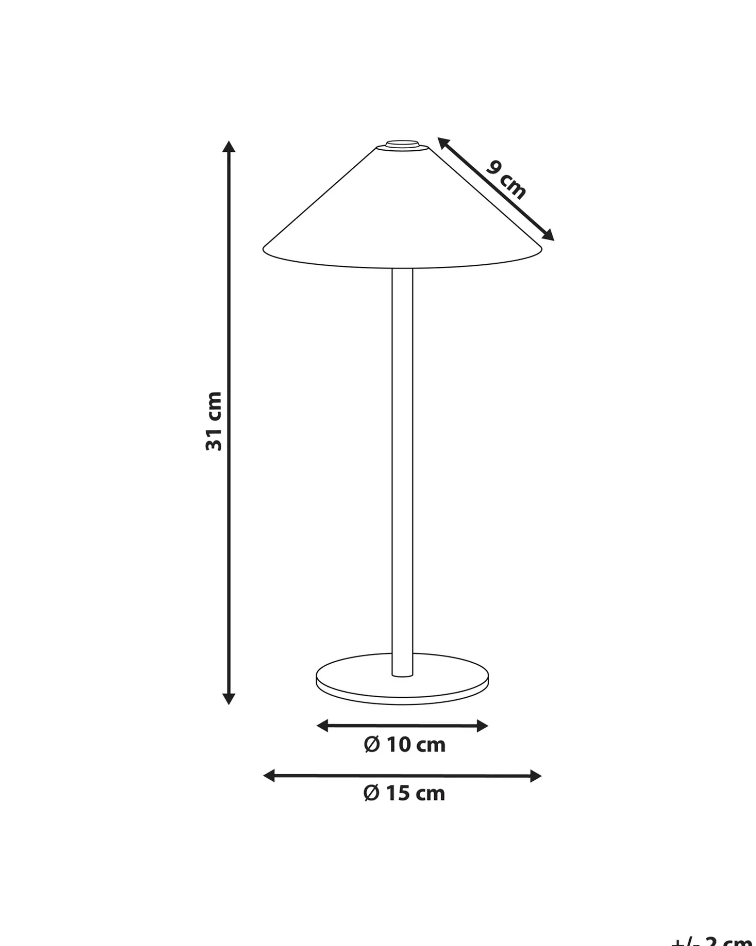 Trådløs LED-bordlampe FRANCOLI Med dæmpning Metal Brun