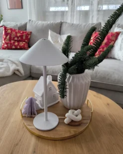 Trådløs LED-bordlampe FRANCOLI Med dæmpning Metal Hvid