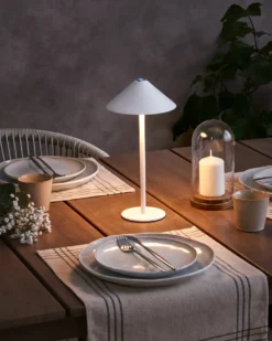 Trådløs LED-bordlampe FRANCOLI Med dæmpning Metal Hvid