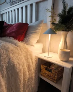 Trådløs LED-bordlampe FRANCOLI Med dæmpning Metal Hvid