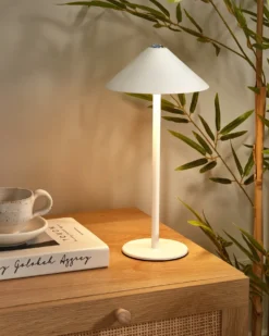 Trådløs LED-bordlampe FRANCOLI Med dæmpning Metal Hvid