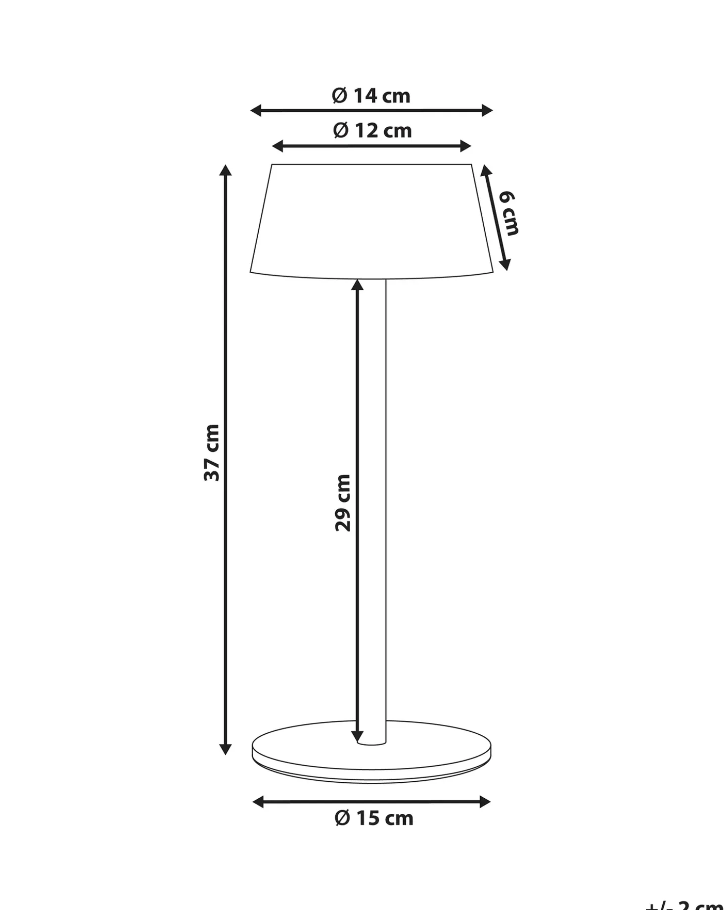 Trådløs LED-bordlampe GUDER Med dæmpning Metal Blå