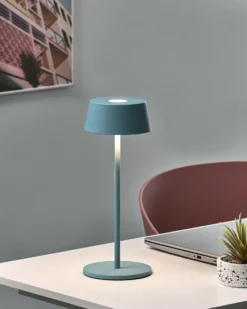 Trådløs LED-bordlampe GUDER Med dæmpning Metal Blå