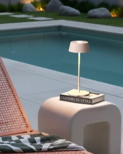 Trådløs LED-bordlampe GUDER Med dæmpning Metal Beige