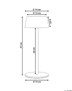 Trådløs LED-bordlampe GUDER Med dæmpning Metal Beige